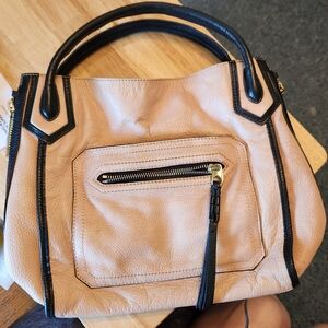 orYANY Tan and Black Hobo Bag
